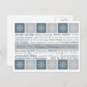 Mehrsprachige Happy Holidays-Karten Feiertagspostkarte (Vorne/Hinten)