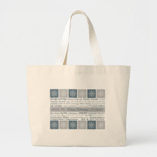 Mehrsprachige Happy Holidays-Taschen Jumbo Stoffbeutel