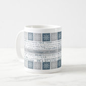 Mehrsprachige Happy Holidays Tasse (Vorderseite Links)