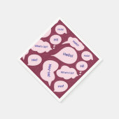 Mehrsprachige Hello Speech Bubbles Muster Serviett Serviette (Ecke)