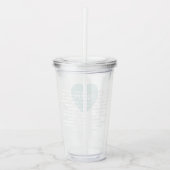 Mehrsprachige Liebe - Mini Blue Acrylic Tumbler Acryltrinkbecher (Vorderseite)