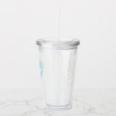 Mehrsprachige Liebe - Mini Blue Acrylic Tumbler Acryltrinkbecher (Rechts)
