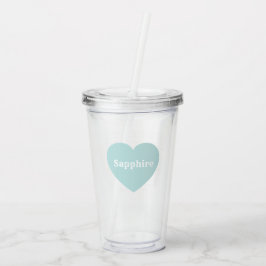 Mehrsprachige Liebe - Mini Blue Acrylic Tumbler Acryltrinkbecher