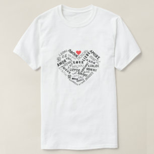 Mehrsprachige Liebe Text T - Shirt International G