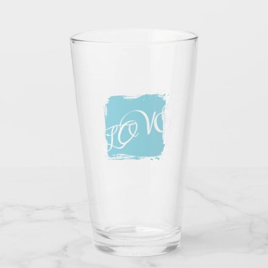Mehrsprachige Liebe Tumbler - Minzblau + LIEBE (Rückseite)