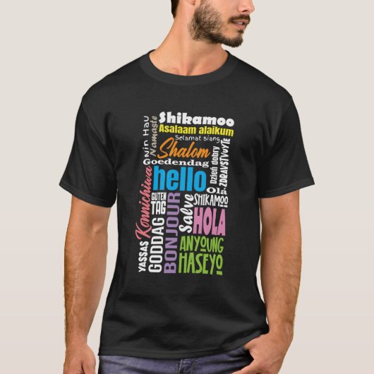 Mehrsprachige mehrsprachige Linguistin T-Shirt (Vorderseite)