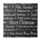 Mehrsprachige Merry Christmas Thunder_Cove Fliese (Vorderseite)