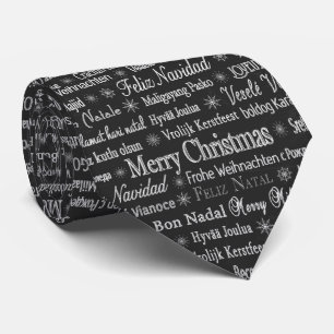 Mehrsprachige Merry Christmas Thunder_Cove Krawatte