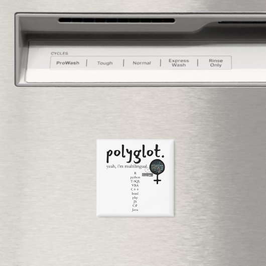 Mehrsprachige Polyglot-Anpassung (Frauen in Techni Magnet (In Situ (Geschirrspüler))