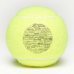 Mehrsprachige Text Health Tennis Balls wählen Farb Tennisbälle