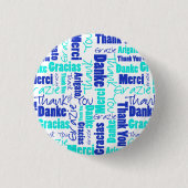 Mehrsprachige Typografie-Blues Button (Vorderseite)