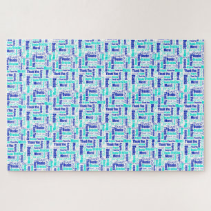 Mehrsprachige Typografie Danke Blues Puzzle