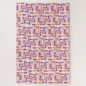 Mehrsprachige Typografie Vielen Dank Orange Lila Puzzle (Vertikal)