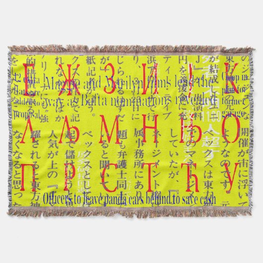 Mehrsprachige Wörter Decke (Vorderseite)