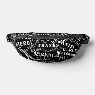 Mehrsprachiger Dank an Text Fanny Pack Ihre Farben Bauchtasche