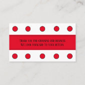 Mehrsprachiger Dank an Typografy Loyalty Punch Visitenkarte (Rückseite)