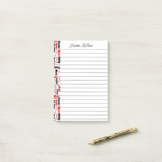 Mehrsprachiger Dank Typografie Word Cloud Post-it Klebezettel (Auf Schreibtisch)