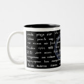 Mehrsprachiger Frieden Zweifarbige Tasse (Links)