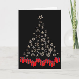 Mehrsprachiger Frohe Weihnachtsbaum Feiertagskarte