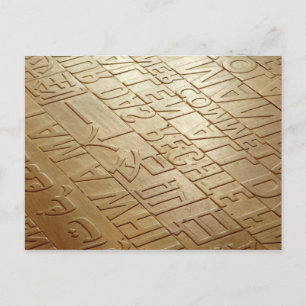 Mehrsprachiger Fußboden Postkarte