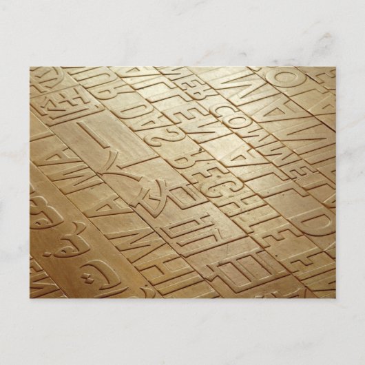 Mehrsprachiger Fußboden Postkarte (Vorderseite)