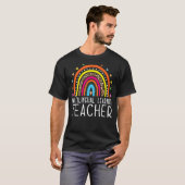 Mehrsprachiger Lerner Leopard Rainbow Multi T-Shirt (Vorne ganz)