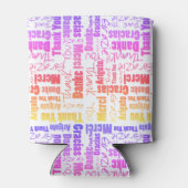 Mehrsprachiger Regenbogen Vielen Dank Typografie Dosenkühler (Rückseite)