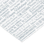 Mehrsprachiger Tischläufer "Happy Holidays" (Ecke)