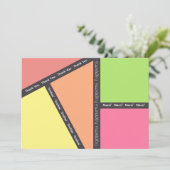 Mehrsprachiges Dankeschön Karte (Stehend Vorderseite)