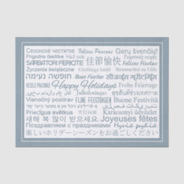 Mehrsprachiges "Happy Holidays"-Gewebepapier Seidenpapier