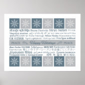 Mehrsprachiges Happy Holidays Poster (Vorne)