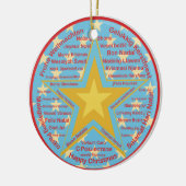 Mehrsprachiges Weihnachten Keramikornament (Links)