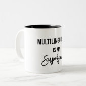 Mehrsprachigkeit ist meine superpower Polyglot-Tas Zweifarbige Tasse (Vorderseite Links)