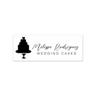 Mehrstöckige Torten Bäcker Hochzeitsskript Logo Gummistempel