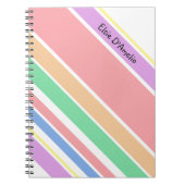Mehrstreifen-Pastellfarbe Modernes Mädchen Persona Notizblock (Vorderseite)