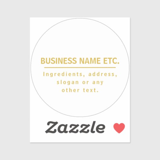 Mehrzweck-Gold und Weiß Aufkleber (Blatt)