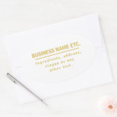 Mehrzweck-Gold und Weiß Ovaler Aufkleber (Umschlag)