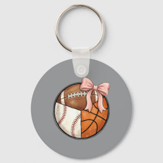 Mehrzweckball Rosa Schleife Baseball Football Schlüsselanhänger