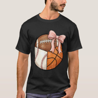 Mehrzweckball Rosa Schleife Baseball Football T-Shirt