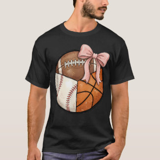 Mehrzweckball Rosa Schleife Baseball Football T-Shirt