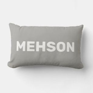 ‚MEHSON‘ Jungfrau Islands Slang, Grau Text Lendenkissen