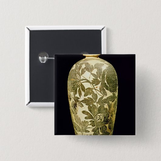 Mei P'ing Vase mit einer schwarzen Button (Vorne & Hinten)