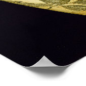 Mei P'ing Vase mit schwarzer Blumendekoration Poster (Ecke)