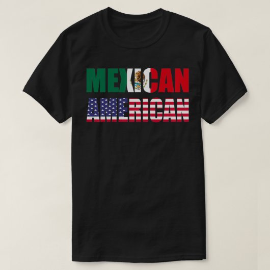 Meican American Flag T-Shirt (Design vorne)