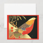 Meiji bird print mitteilungskarte (Vorne/Hinten)
