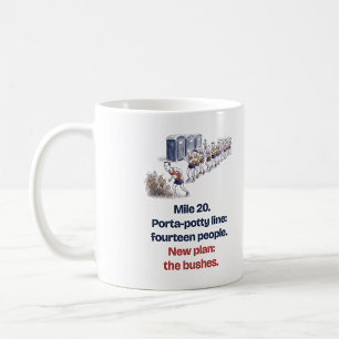 Meile 20 Porta-Potty Linie Lustiger Marathon Beche Kaffeetasse
