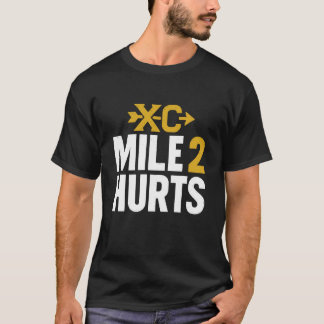 Meile 2 schmerzt lustiger Cross-Country-Lauf T-Shirt