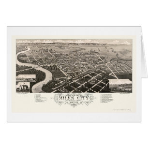 Meilen der Stadt-, panoramische Karte M.Ü.s - 188