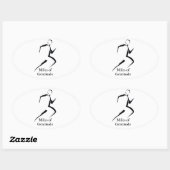 Meilen des Dankesfensters Ovaler Aufkleber (Blatt)