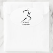 Meilen des Dankesfensters Ovaler Aufkleber (Tasche)